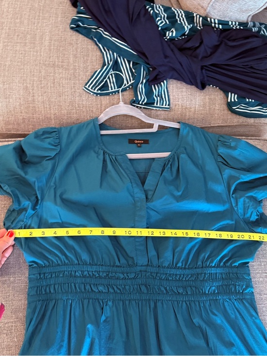 Quince Dark Teal Tiered Maxi Dress - Picture 4 of 5